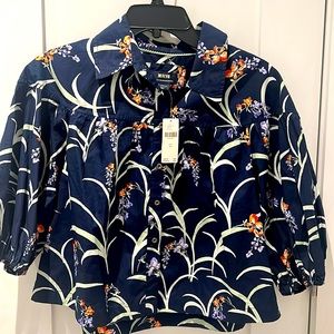 Anthropologie Maeve Bubble Sleeve Blouse